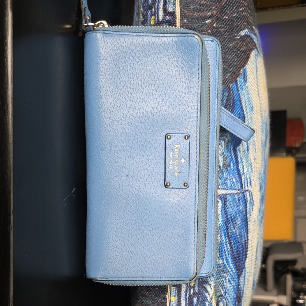 Kate Spade Blue Leather Wallet